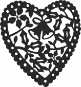 Heart christmas - DXF SVG CDR Cut File, ready to cut for laser Router plasma